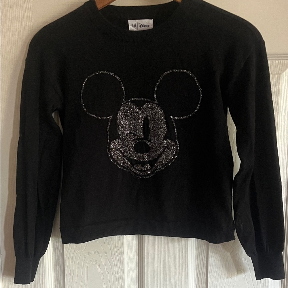 Disney Black Glitter Mickey Mouse Sweater